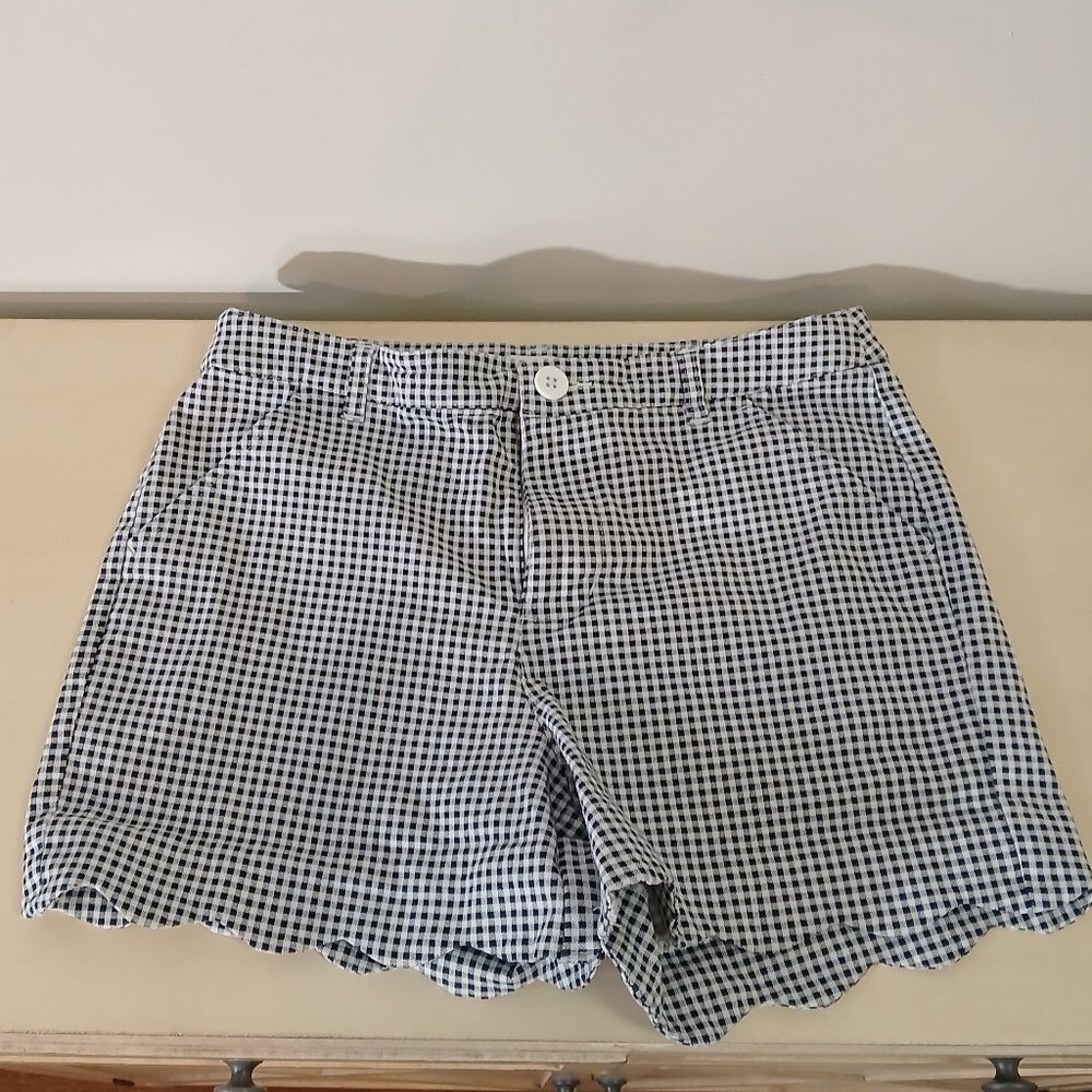Girls Crown & Ivy checked shorts - size 16 (adjustable waist)